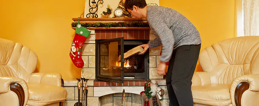 Rusted Metal Fireplace Restoration in Lehi, Utah